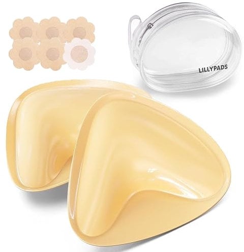 Lillypads® Push Up Pads – Inserti autoadesivi per reggiseno per effetto push-up – Reggiseno adesivo – Cuscinetti adesivi riutilizzabili per petto grande e piccolo – Sticky Bra Silicone Pad – Adatto