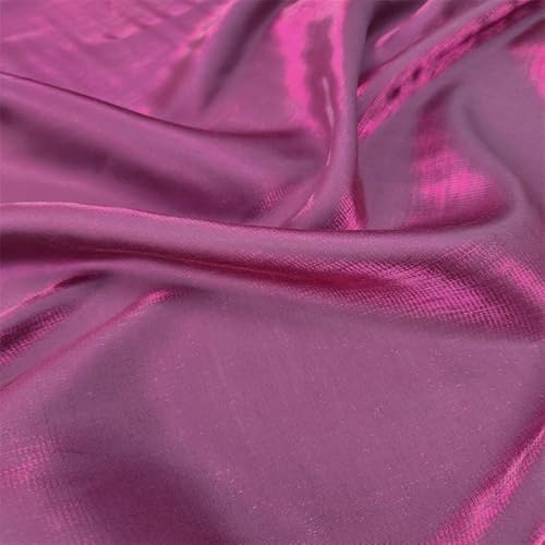 YKAFADE Satin Stoff Meterware 200cm * 150cm Modestoff Deko-Stoff Kostümstoff zum Nähen Bunt Glanz Satin Hauch Zart,zum Dekorieren Basteln Für Hochzeitskleider Tischdecken Vorhänge -Weinrot