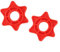 WIIYENA Weight Plate Securing Clips Barbell Bar Hexagon Nuts Spin-Lock Collar Dumbbell Hex Nut Screw Clamps for 1Inch Standard Weight Lifting Bars(Red)