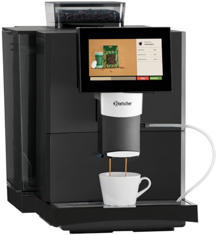 Bartscher Kaffeevollautomat Easy Plus 550 – 4 l Wassertank, 550 g Bohnenbehälter, Touch-Steuerung, 2-Tassen-Funktion, 19 bar, für Gastronomie