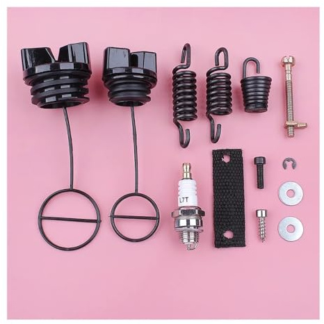 BKRZRN AV Buffer Shock Spring Set Fit For 350 351 Oil Cap Chain Adjuster Tensioner Spark Plug Chainsaw Replace Spare Part