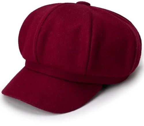 PXPLDYY Baskenmütze Damen Einfarbige Baskenmütze Aus Baumwolle Für Den Außenbereich, Achteckig, Winddicht, Für Herbst Und Winter, Universelle Kappen Für Herren Und Damen