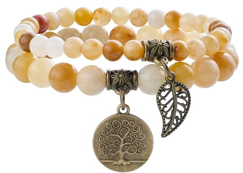 Farfume Chakra Armband Echte Steine, Echte Steine-Edelsteine Armband fur Damen