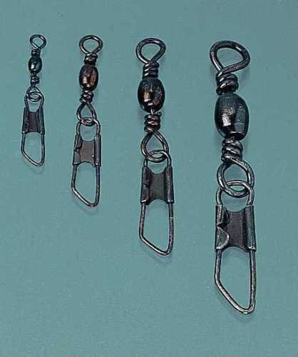 Jenzi Karabiner-Wirbel in Black-Nickel Gr.20 bis 1kg