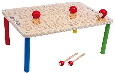 small foot 3355 Geschicklichkeitsspiel Magnetparcours aus Holz, fördert Geschick und Reaktionsfähigkeit, ab 3 Jahren