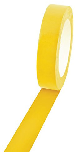 Champion Sports Ruban adhésif en vinyle pour marquage au sol, 2,5 cm x 36 m, jaune (1 x 36 FTYL)