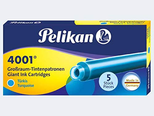 Pelikan 4001 Ink Cartridges GTP 5 Turquoise 5 Cartridges