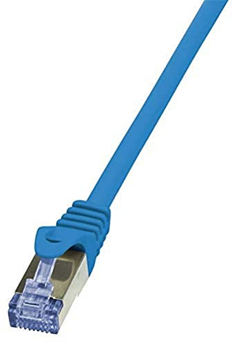 LogiLink CQ3076S Cat.6A 10G S/FTP PIMF PrimeLine Cat 6 Ethernet Cable Patch Cable, 5 Meter Length, Blue
