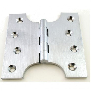 Parliament Projection Hinges For French Doors - Satin Chrome - 102mm x 50mm x 102mm - (2 Hinges)