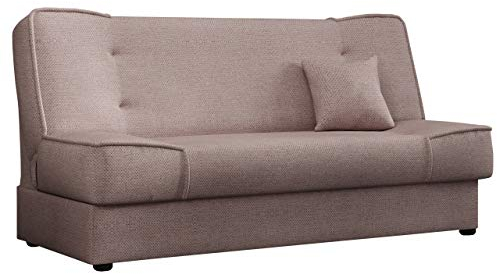 Mirjan24 Schlafsofa Gemini mit Bettkasten, 3 Sitzer Sofa, Couch mit Schlaffunktion, Bettsofa Schlafsofa Polstersofa Farbauswahl Couchgarnitur (Enjoy 19)