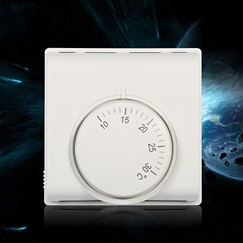Lantuqib Room Mechanical Temperature Controller, Convenient To Control 3.3 X 3.3 X 1.5inch Plastic Home Thermostats, Thermostat Switch for Restaurant Hotel