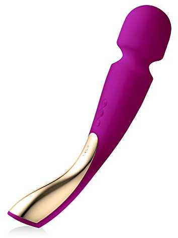 LELO SMART WAND 2, Massagestab in L, ganzkörper Massager mit Tiefenwirkung und 10 Vibrationsmustern, Deep Rose