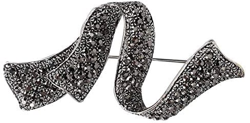 Noir Fleur Broches Femmes Vintage Antique Argent Vintage Alliage Broche Alliage Revers Broche Écharpe Vêtements Décoration Accessoire(2040)