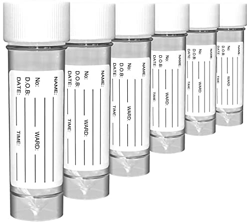 RE-GEN 6x 30ml Clear Plastic Liquid Container Pots, Screw Top Lids - Secure Screw Top Lids, Clear Identification Label Markers