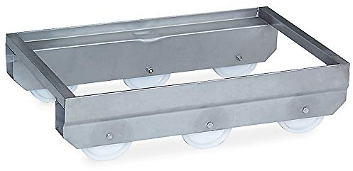 Fuduu.de - Transportrolli aus Edelstahl mit 6 Rollen für Euro-Norm Behälter