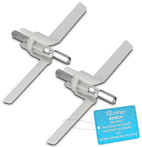 DL-pro Lot de 2 entraîneurs pour robot de cuisine Bosch 00091027 091027 pour robot de cuisine MUM4 MUZ4 MUZ4 - Envergure de 175 mm - Pour MUZ4DS1 MUZ4DS2 MUZ4DS3 MUM4523 MUM4450 MUM4419 MUM44222
