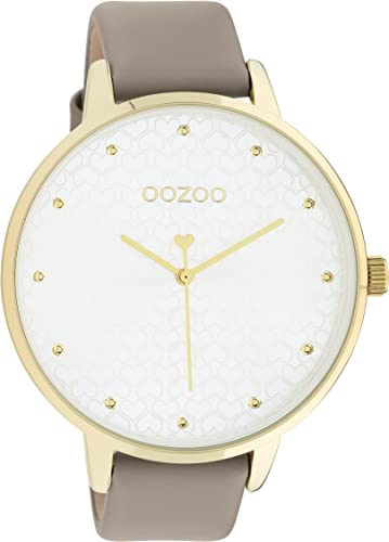 Oozoo Timepieces Damen Uhr - Armbanduhr Damen mit 18mm breites Lederarmband | Hochwertige Uhr für Frauen - Edle Analog Damenuhr in rund C11037
