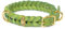 CopcoPet Hundehalsband aus Fettleder 30–34 cm x 15mm Apfelgrün – Geflochtenes Lederhalsband – Messing mit Dornschließe – Robust & verstellbar – Für kleine Hunde, ideal für Alltag & Training