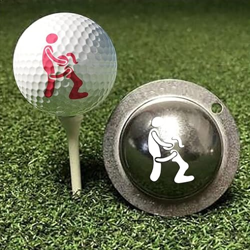 Labstandard Golf Ball Marker Stamp Stencil Custom Tool for Men Adult Humor Personalized Funny Adult Golf Ball Marker Stamper Alignment Drawing Tool (D)