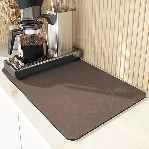 ZKSXOA Alfombrilla Escurreplatos,30 * 40cm Súper Absorbente Alfombra Escurreplatos, Alfombrilla Absorbente Antideslizante para Mostrador de Cocina, Esterilla de Secado para Cafetera