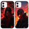 PBNDJVG 2 Stück Handyhülle für Apple iPhone 12/iPhone 12 pro Hülle 6.1'' Anime Uchiha Itachi Sasuke Manga Muster Design Junge Case All Inklusiv Linsen Schutzhülle TPU Silikon Ultra Dünn Cover, 07