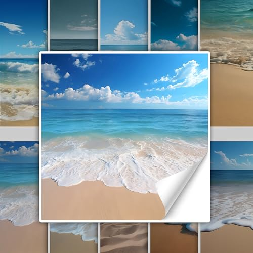 GRAZDesign Fliesenaufkleber Bad & Küche, maritim Strand Klebefliesen selbstklebend - 15x15cm / 10 Stück