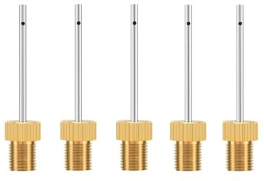 DGTRD Football Pump Needle, 5 Pcs Ball Pump Needles UK, Football Air Pump Adapter Inflator Valve Needle for Balls Basketball Soccer Rugby Netball Volleyball Handball etc