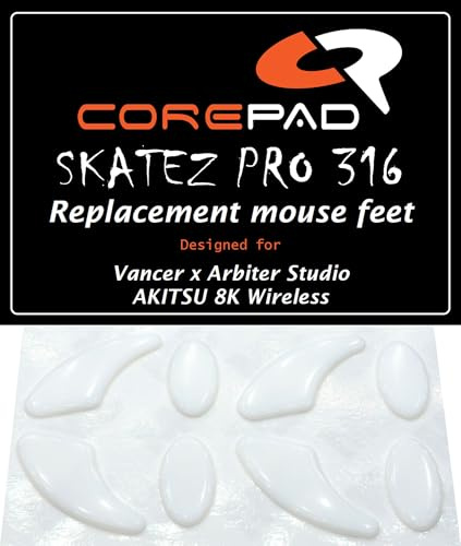 Corepad Skatez PRO 316 Ersatz Mausfüße kompatibel mit Vancer & Arbiter Studio AKITSU 8K Wireless