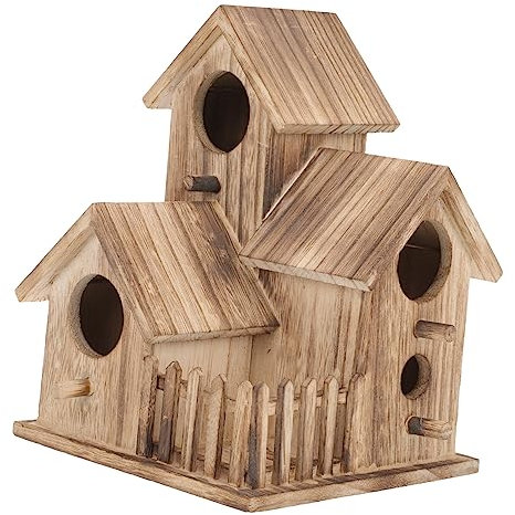 FONDOTIN Bausatz Für Vogelhaus Vogelfutterhaus Vogelhaus Fenster Saugnapf Vogel Spielplatz Vogelfutter Spender Häuser Vogelfuttersilo Zum Aufhängen Vogelhaus Zum Selber Bauen