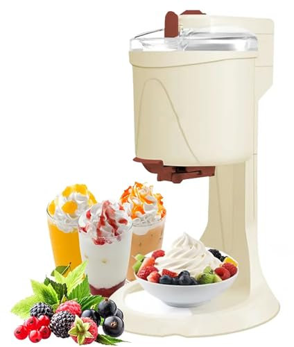 Good Homie Softeismaschine, 1000 Ml, Hausgemachte Elektrische Eismaschine, Kleine Eismaschine, Für Cremiges EIS, Gefrorenen Joghurt, Sorbet