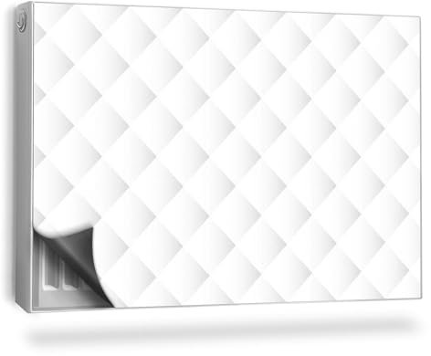 Cache Radiateur 90x60 cm Couverture Magnétique Facile à Installer Tapis Design pour Radiateurs pour Salon et Cuisine Protège et Décore - Matière matelassée Brillante, Glamour élégant