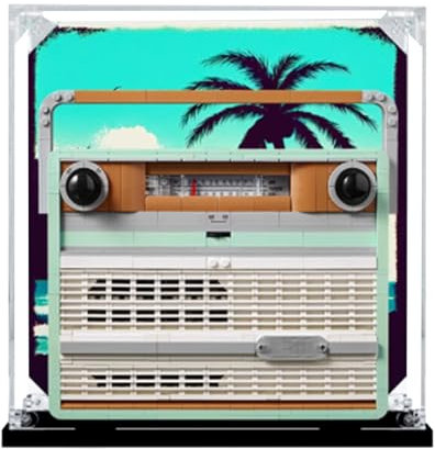 Acrylic Storage Cabinet Compatible with Lego 10334 Vintage Radio for Collecting and Protecting Displays Clear 9.8 x 5.9 x 11.8 inches (Model not Included) (Option 3)