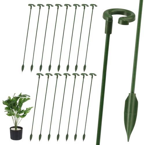 15 Stück Pflanzstab Blumenhalter, 27cm Pflanzenstütze Orchidee, Orchideen Stäbe Set, Pflanzenstütze Zimmerpflanzen, Gartenstäbe Pflanzenhalter, Rankhilfe für Zimmerpflanzen und Orchideen