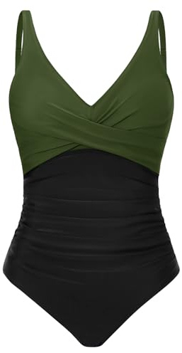 Tuopuda Women Swimming Costume Tummy Control Padded One Piece Swimsuit