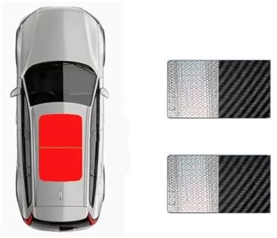 DFJOSF Für VW Für Sharan 7N 2012~2019 2015 MK2 Auto Schiebedach Sonnenschirm Wärmedämmung Sonnenschutz Kühlung Autofenster-Sonnenschutz(Silber schwarz)