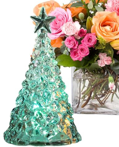 Schlafzi - Albero di Natale con luci a LED, albero di compatto e luminoso, piccola luce, luce notturna, elegante decorazione illuminata per scrivania,