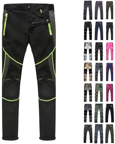 Pantaloni Trekking Uomo, Pantaloni Tattici Impermeabili Termici, Softshell Antistrappo Traspiranti ed Elasticizzati per Caccia Montagna Snowboard Lavoro