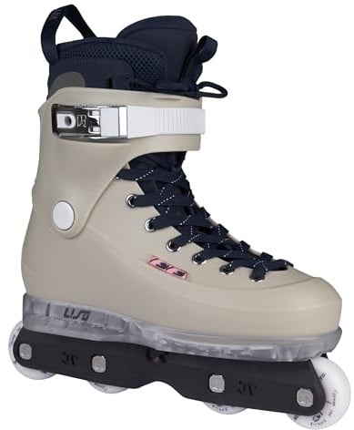 USD Sway Witzemann II Aggressive Skates - Men's Inline Skates for Street & Park - with IQON AG60 Rail, 57 mm 92A Wheels, ABEC 9 Ball Bearings & MYFIT Liner - Grey/Blue (37-38)