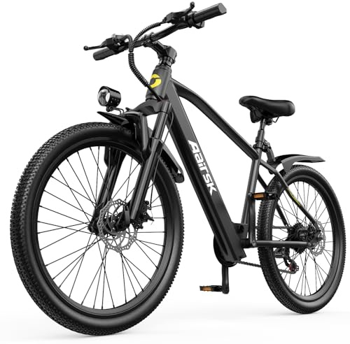 Aairsk Vélo électrique pour homme avec batterie 36 V 10 Ah, transmission à 7 vitesses avec écran LCD, moteur 250 W et 25 km/h, longue distance de 80 km, vélo électrique 24/26 pour adulte (26 GT300
