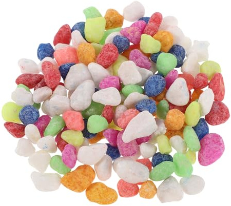 IWOWHERO Bunte Ziersteine für Pflanzgefäße 1kg, Natursteine zum Dekorieren