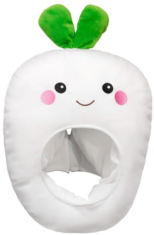 Fruit Hat - 35 X 29cm, White Radish, Cosplay Headwear | Vegetable Hat | White Radish Headwear Hats For Women And Girls, Carnival Festival, Holiday, Birthday Party
