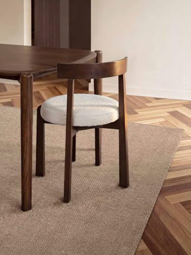 Ted Baker Wollteppich Croom - Natürlicher Wohnzimmerteppich, 100% Wolle Naturteppich, Handgewebt & Zeitlos, Naturfaser Teppich für Wohnzimmer, Schlafzimmer, Esszimmer – Beige, 200x300 cm