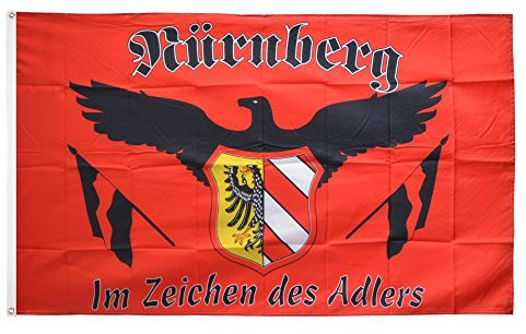 Flaggenfritze® Fanflagge Nürnberg - Im Zeichen des Adlers - 90 x 150 cm