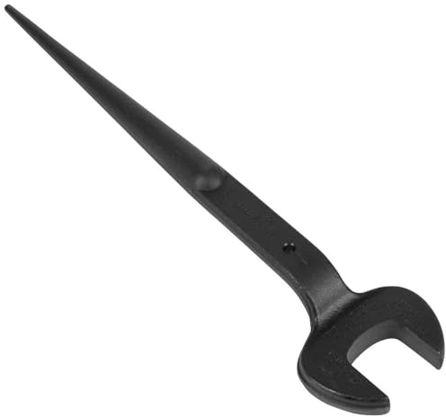 KLEIN TOOLS 3214TT Construction Spud Wrench with Tether Hole, Made in USA, 1-1/4-Inch Nominal Opening, 3/4-Inch Bolt for US Heavy Nut