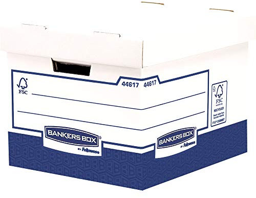 Bankers Box Heavy Duty Cardboard Moving & Storing Boxes (Externals: D40.4 x W33.5 x H29.2mm), Pack of 10