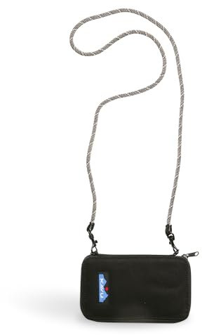 KAVU Go Time Bi-Fold Umhängetasche mit Seilriemen, Schwarz