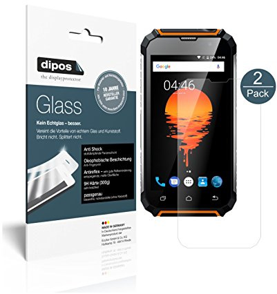 dipos 2x Displayschutzfolie 9H matt für Geotel G1