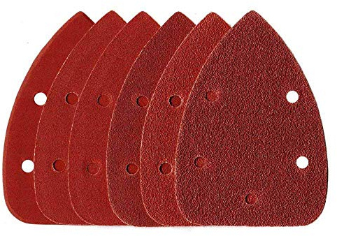 180 Blatt Klett Schleifblätter für Schleif Mouse 92 x 140 mm | Körnungen jeweils 30 x K40/60/80/120/180/240 | 5 Loch | Schleifpapier - Schleifmaus - Dreiecksschleifer | Black + Decker