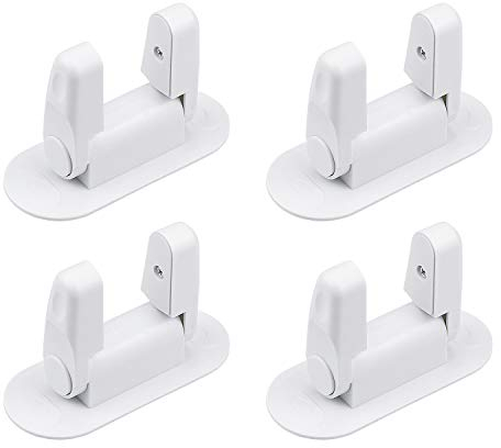 Inntek 4 PCS Türdrückerschloss Türgriffschloss für Baby Kinder Sicherheit Türhebelschloss mit 3M Klebstoff Drehbar Sicherheitsschloss für Türgriff Fenster Schlafzimmer, Baby Fenstersicherung