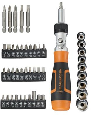 Magnusson Ratcheting Screwdriver & Bit Set 46Pcs